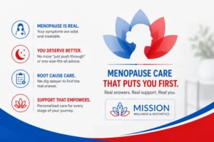 Empowering Menopause Care Wellness Poster by Mission Wellness & Aesthetics